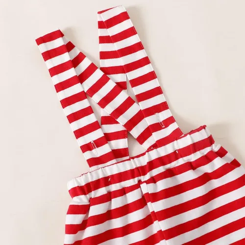 Vista 7 de Conjunto de traje de Navidad para bebé niño, traje de Navidad para bebé, conjunto de tirantes de elfo