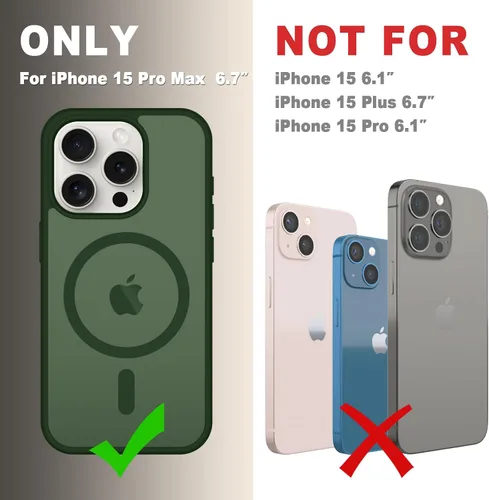 Vista 986 de Funda para Google Pixel 10 Pro XL, cubierta magnética mate, color negro Fit for MagSafe, Screen Protector included, Shockproof Military Grade