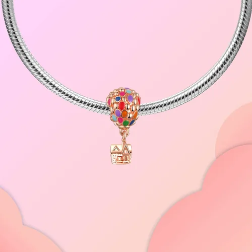 Vista 2 de LUXILLA - Abalorio de plata de ley 925 con diseño de corazón y corazón para la familia, ideal para pulseras, collares, Día de San Valentín, Día