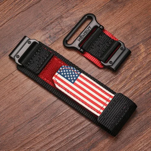 Vista 2 de Compatible con la Correa de Reloj Garmin, Correa Deportiva de Nylon Super Resistente con Diseño de Bucle Tejido