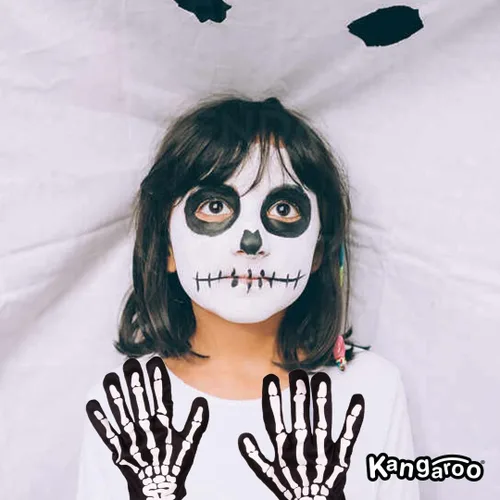 Vista 9 de Accesorios para Halloween de Kangaroo guantes de esqueleto