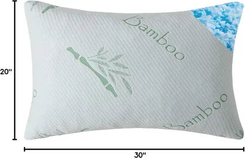 Vista 9 de Juego de 1 almohada de espuma viscoelástica triturada, almohada de espuma viscoelástica transpirable con cremallera para dormir, 1 paquete, almohada