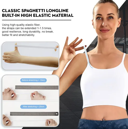 Vista 5 de ECOPARTY Sujetadores deportivos para mujer, de secado rápido, acolchados, sin varillas, para entrenamiento, camisola, yoga, fitness, correr, gimnasio