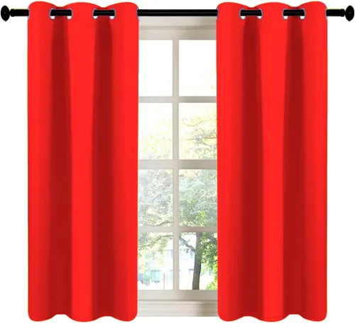 Vista 116 de LA PALMA Cortinas opacas con aislamiento térmico y ojales, para sala de estar, dormitorio, paquete de 2 paneles