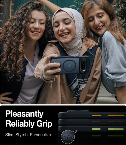 Vista 6 de TORRAS Funda magnética mejorada a prueba de golpes para Google Pixel 9 Pro y funda Pixel 9, [compatible con MagSafe]