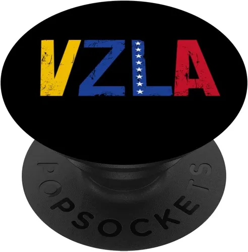 Vista 6 de Venezuela VZLA Vintage Pride Bandera Venezolana PopSockets MagSafe PopGrip para iPhone