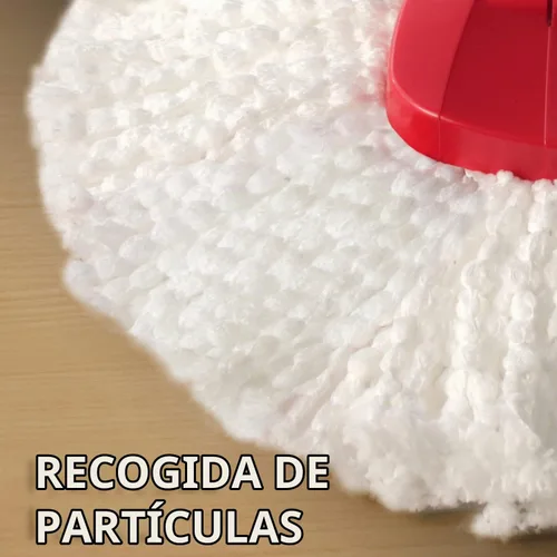 Vista 6 de Vileda EasyWring and Clean Turbo Classic - Cabezal de recambio para mopa de microfibra