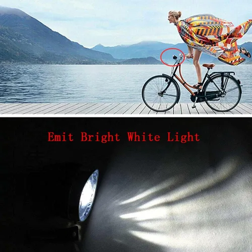 Vista 9 de Brillante con 3leds clásico ciclismo bicicleta faro retro faro delantero vintage bicicleta lámpara LED seguridad niebla noche cabeza accesorios