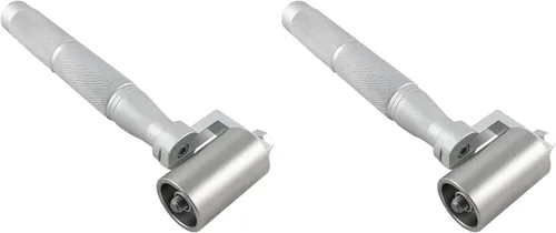 Vista 6 de QWORK 1.5 "acero inoxidable Home Wallpaper Seam Roller Herramienta de construcción de papel de pared Herramienta de pintura de rodillo plano