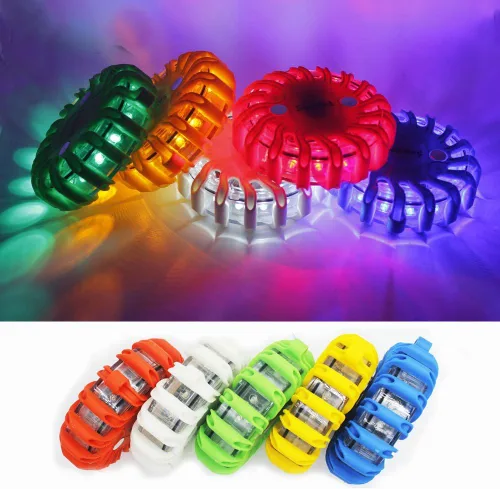 Vista 6 de Baliza Luminosa de Seguridad Recargable para Coche de 16 LED de Samso, LED de Aviso Intermitente, Estroboscópica, para Emergencias, Magnética