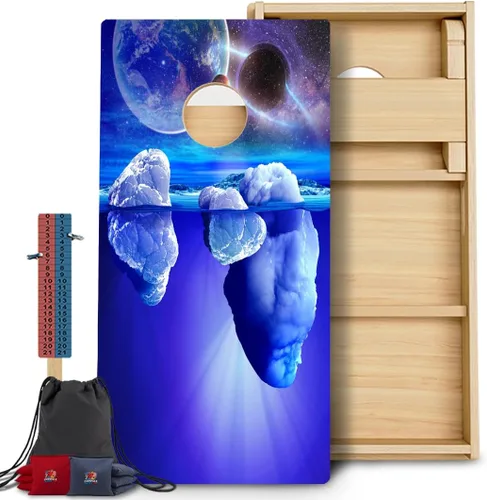 Vista 35 de CornholeGamesUSA Pro - Juego de tablas de Cornhole Fabricado en Estados Unidos Abedul báltico 3/4 Sin rebote Patas triples gruesas Dos 132