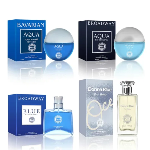 Vista 9 de Hybrid & Company 4 piezas Aqua Di Rinascita Lecno Sea Passion Aqua Deep Blue Aqua Prive Eau De Toilette vaporizador Natural Spray para hombre