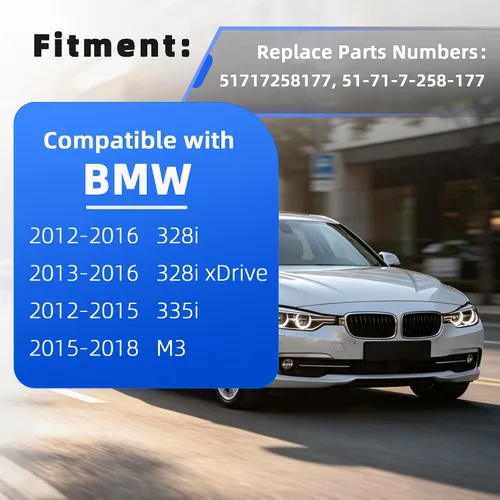 Vista 3 de Panel de cubierta del limpiaparabrisas delantero 517172581777 compatible con BMW 328i 2012-2016, 328i xDrive 2013-2016, 335i 2012-2015, M3 2015-2018