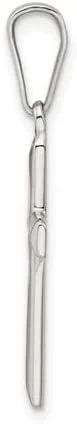 Vista 4 de Colgante de cruz de plata de ley 925 maciza con corte de diamante, pequeño, 0.906 in x 0.512 in, regalos de joyería para mujeres, esposa, mamá