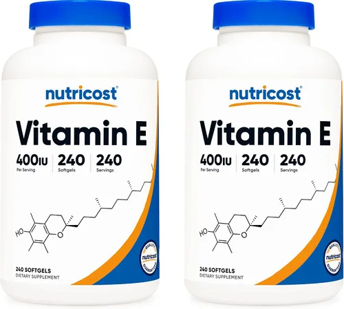 Vista 8 de Nutricost Vitamina E 400 UI, 240 Cápsulas de gelatina blanda - Sin gluten, sin OMG