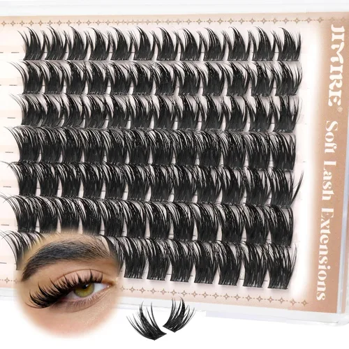 Vista 10 de Wispy Lash Racimos de Pestañas de Aspecto Natural Manga, Extensiones de Pestañas en Racimo de 0.39-0.630 in, Extensiones de pestañas en racimo en D