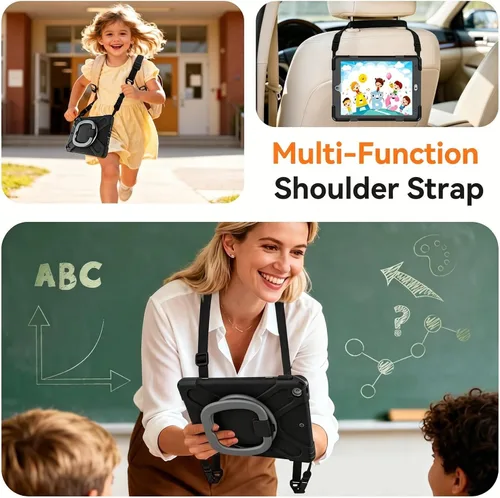 Vista 6 de Funda para iPad de 10.2 pulgadas de 9ª generación 2021 / 8ª generación 2020 / 7ª 2019, funda a prueba de golpes para niños con protector