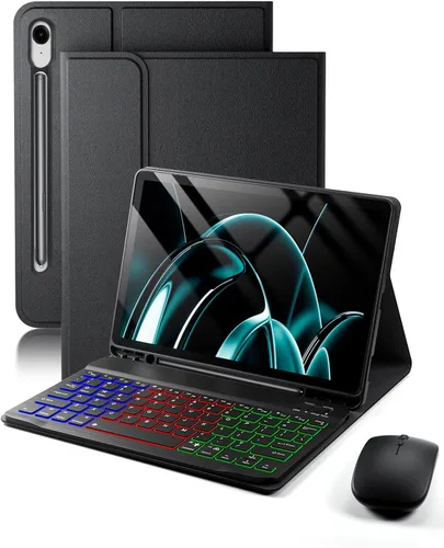 Vista 13 de Funda para teclado para Samsung Galaxy Tab S10 Lite / S10 FE / S9 FE / S9 / S8 10.9-11 pulgadas Cubierta - Teclado magnético desmontable