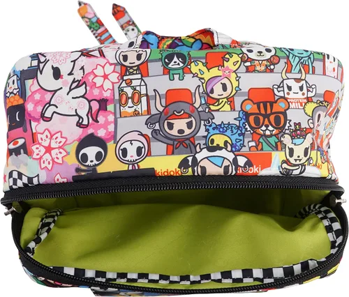 Vista 5 de JuJuBe MiniBe Mochila Escolar ligera Viajar Bolsillos Organización Niños o adultos Tokidoki Sushi Cars