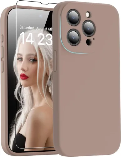 Vista 18 de DEENAKIN Funda de silicona compatible con iPhone 12 con protector de pantalla, mejora la protección de la cámara, funda protectora suave y flexible