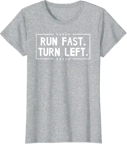 Vista 25 de Run Fast Turn Left - Camiseta para correr de pista y campo