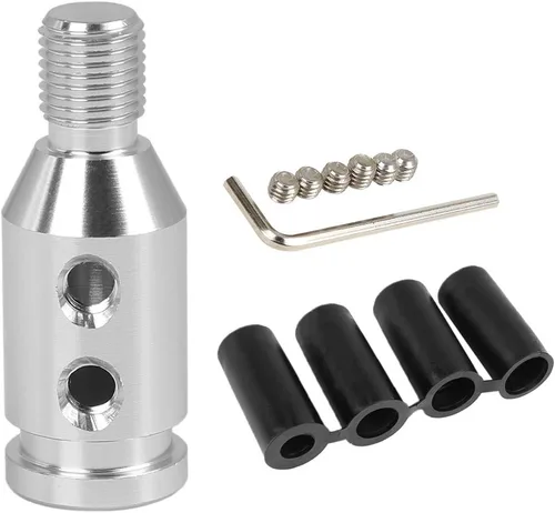 Vista 11 de X AUTOHAUX M12 X 1.25 Adaptador de pomo de cambio de marcha universal para coche, negro, para palanca de cambios sin rosca Black, Universal, Car
