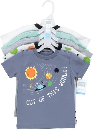 Vista 2 de Hudson Baby Camisetas unisex de manga corta para bebé