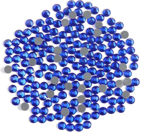 Vista 2 de 6000 diamantes de imitación termoadhesivos a granel, diamantes de imitación azules para ropa de manualidades, cristales termoadhesivos para Zafiro