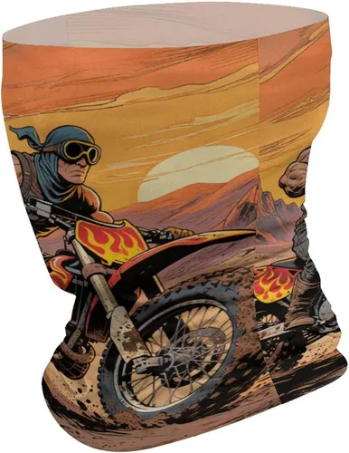 Vista 2 de Neck Gaiter Upf 50 Sun Protection Motocross Dirt Bike Face Mask Cover Moisture Wicking & Quick Dry Neckerchief Seamless Headwear Ski Gaiter