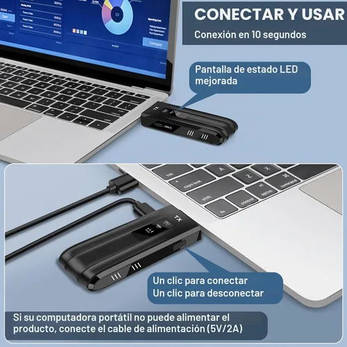 Vista 6 de Beyn - Transmisor y receptor HDMI inalámbrico, pantalla LED mejorada 2026, decodificación 4K y salida de 1080P, extensor HDMI inalámbrico Plug and