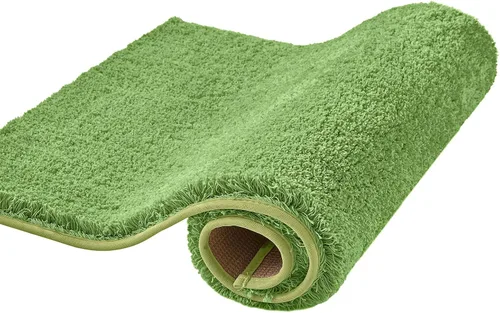 Vista 14 de CozeCube Tapetes de baño circulares de vellón para baño, esponjosos, absorbentes, de microfibra de secado rápido, antideslizantes, lavables
