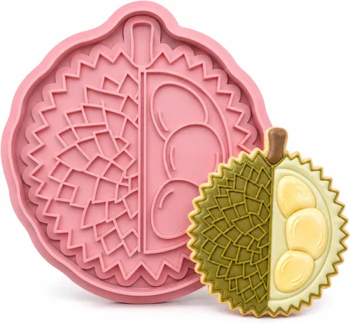 Vista 12 de Cortadores de galletas de manzana con sello en relieve 3D impreso en forma de fruta de ácido poliláctico de 3 pulgadas, suministros para hornear