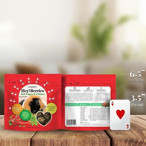 Vista 6 de LAFEBER'S Hey!Berries para conejillos de indias 5 oz (pimienta y cilantro)