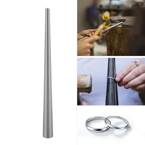 Vista 2 de Mandril de anillo para hacer anillos, redimensionador de anillos, mandril de fabricación de anillos, mandril ampliador de anillo de acero