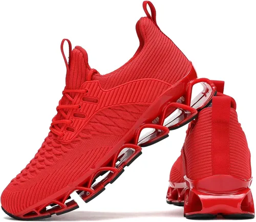 Vista 7 de Zapatos deportivos para hombre sin cordones para caminar y correr, tenis con diseño de hoja, informales, cómodos, antideslizantes, para el trabajo