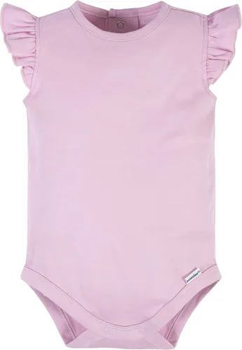 Vista 3 de Gerber Conjunto de 3 mamelucos de manga corta para bebés y niñas, funda de pañales y diadema