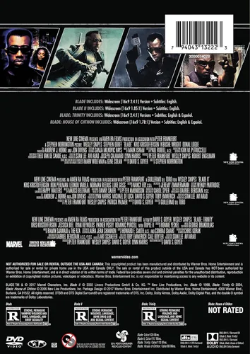 Vista 2 de 4 Film Favorites: Blade Collection (Blade / Blade II / Blade: Trinity / Blade: House of Chthon)