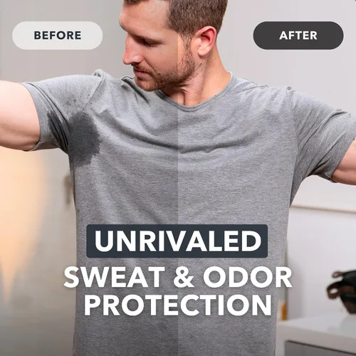 Vista 4 de SweatBlock Sistema antitranspirante y desodorante de fuerza clínica para hombres y mujeres, roll-on de 1.2 onzas líquidas para control del sudor más