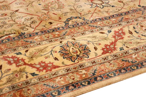 Vista 6 de Pasargad Home Baku Collection - Alfombra anudada a mano color camello/camello 100% lana, 7 pies 11 pulgadas x 10 pies 0 pulgadas