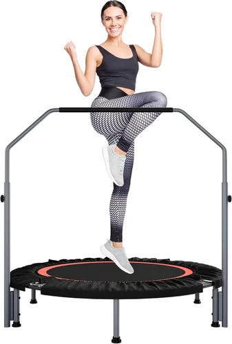 Vista 8 de ALTLER Mini Rebotador de Fitness Plegable de 40"/48" con Mango de Espuma Ajustable, Carga Máxima de 330/440 lbs, Rebotador de Ejercicio