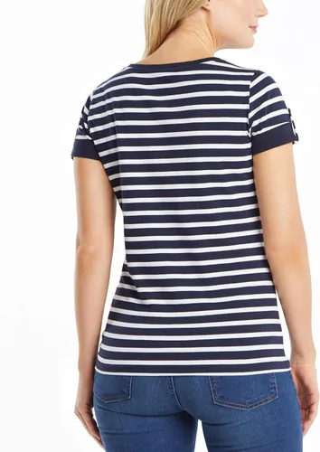 Vista 3 de Nautica Easy Comfort - Camiseta de algodón elástico con cuello en V para mujer