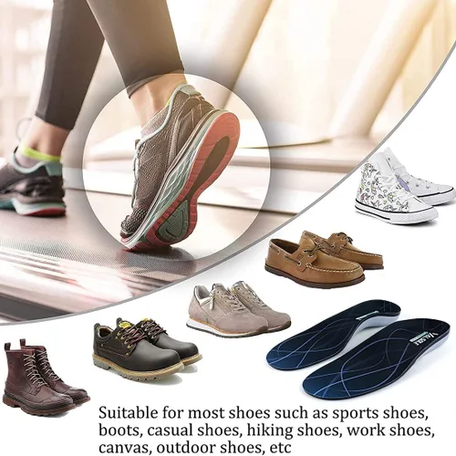 Vista 5 de VALSOLE Plantillas ortopédicas para zapatos para fascitis plantar, plantillas atléticas para correr para mujeres y hombres, plantillas de gel