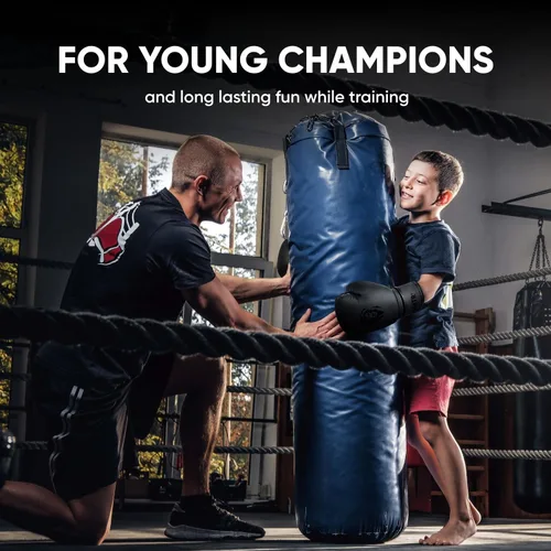 Vista 5 de FIGHTR® Guantes de boxeo para niños y más estabilidad Niños y niñas junior Boxeo, MMA, Muay Thai, Kickboxing y Artes Marciales 04 06 oz incl.