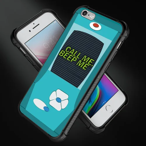 Vista 3 de Funda compatible con iPhone 6/iPhone 6S, consola de juegos azul, diseño de patrón increíble, a prueba de golpes, antiarañazos, carcasa trasera