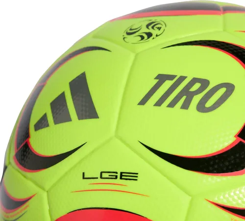 Vista 3 de Balón de fútbol unisex para adultos adidas Tiro Match Limón lúcido/Negro/Rojo Lucido/Hierro Metálico/Liga