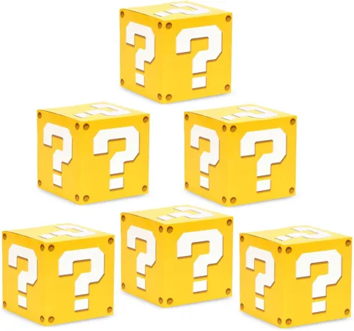 Vista 6 de Cajas de regalo de videojuegos, 24 cajas de regalo de papel de ladrillo para suministros de fiesta, recuerdos de fiesta temática de videojuegos