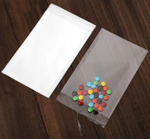 Vista 4 de Nobranded 50 piezas de bolsas de celofán transparentes de 17,8 x 25,4 cm con cierre autoadhesivo, bolsas de polietileno resellables de 2,8 mils