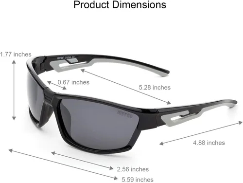 Vista 3 de Just Go Gafas de sol deportivas polarizadas para béisbol, correr, ciclismo, pesca, golf