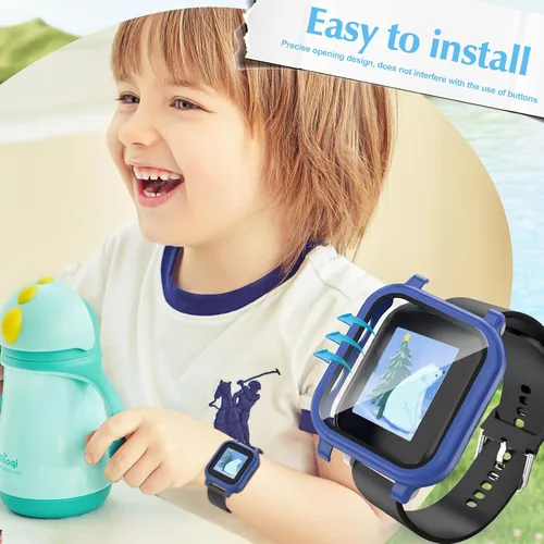 Vista 5 de Paquete de 2 accesorios Gabb Watch 3/3e - Funda protectora con protector de pantalla de vidrio templado integrado y cubierta rígida de policarbonato
