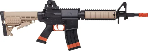 Vista 2 de Game FaceGAME FACE GFR37 Elite Renegade Spring-Powered Single-Shot Airsoft Rifle, Dark Earth/Black Multi